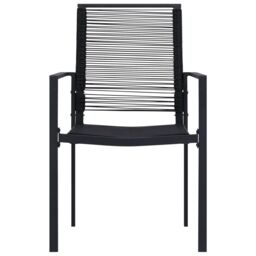 Berkfield Home 3 Piece Garden Dining Set in Black - thumbnail 4
