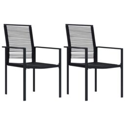 Berkfield Home 3 Piece Garden Dining Set in Black - thumbnail 2