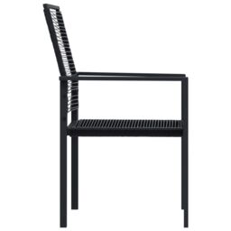 Berkfield Home 3 Piece Garden Dining Set in Black - thumbnail 5