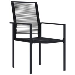 Berkfield Home 3 Piece Garden Dining Set in Black - thumbnail 3