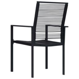 Berkfield Home 3 Piece Garden Dining Set in Black - thumbnail 6
