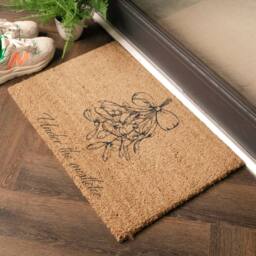 Artsy Mats Mistletoe Lines Coir Doormat (60 x 40cm) in Brown - Size: 40 x 60 cm - thumbnail 2
