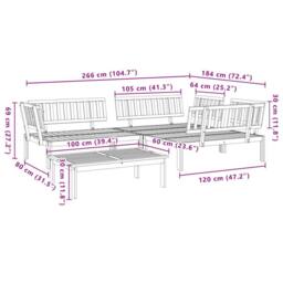 Berkfield Home 4 Piece Garden Pallet Sofa Set Solid Wood Acacia in Brown - thumbnail 7