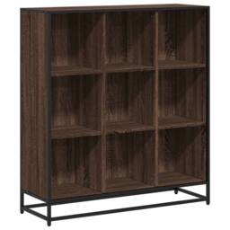 Berkfield Home Bookcase Brown Oak 97.5x33x107.5 cm Engineered Wood & Metal