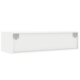 Berkfield Home TV Cabinet with LED Lights White 100X35.5x25 cm - thumbnail 9