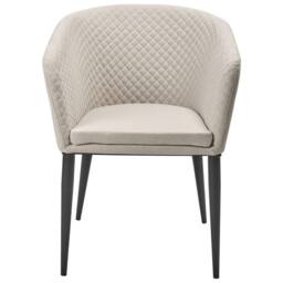 Wyld and Coco Set 2 Beige Fabric Outdoor Armchairs Weatherproof Olefin Quick - thumbnail 5