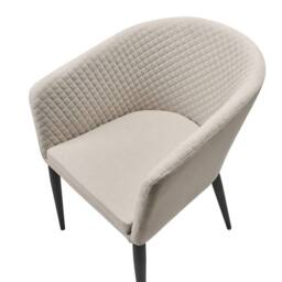 Wyld and Coco Set 2 Beige Fabric Outdoor Armchairs Weatherproof Olefin Quick - thumbnail 7