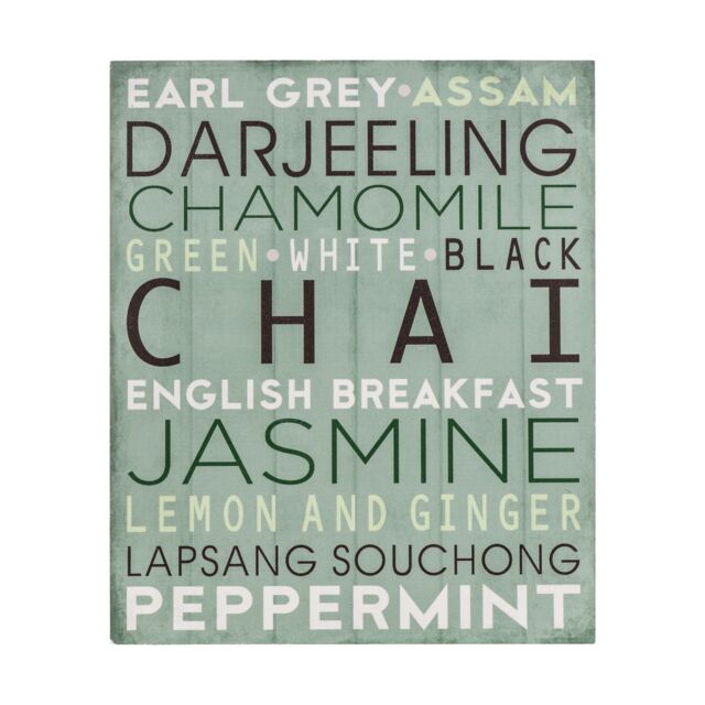 "Orsina Chai Wall Plaque, Rustic Wood Sign With “Chai"" Typography In Bold Letters, Warm Natural Finish Adds in Blue" - image 1