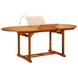 Berkfield Home Garden Table 200x100x75 cm Solid Acacia Wood in Brown - Size: 200 x 100 x 75 cm - thumbnail 6