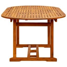 Berkfield Home Garden Table 200x100x75 cm Solid Acacia Wood in Brown - Size: 200 x 100 x 75 cm - thumbnail 5