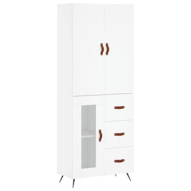 Berkfield Home Highboard White 69.5x34x180 cm Engineered Wood - image 1