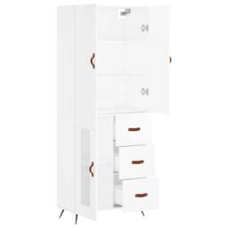 Berkfield Home Highboard White 69.5x34x180 cm Engineered Wood - thumbnail 4