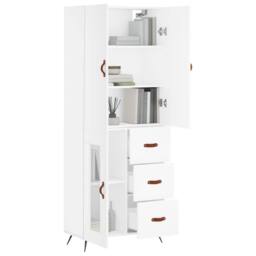 Berkfield Home Highboard White 69.5x34x180 cm Engineered Wood - thumbnail 3
