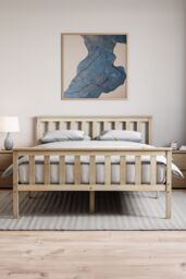 Home Discount Vida Designs Milan Single Double King Wooden Bed Frame High Foot Bedroom Furniture in Brown - thumbnail 1
