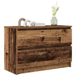 Berkfield Home TV Cabinet Old Wood 80x35x54 cm Engineered Wood in Brown - Size: 80 x 35 x 54 cm - thumbnail 4