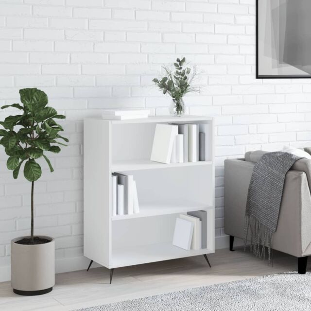 Berkfield Home Bookcase White 69.5x32.5x90 cm Engineered Wood in Brown - image 1
