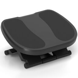 HOMCOM Adjustable Under-Desk Footrest Height Angle Tilt Anti-Slip, Grey - thumbnail 2