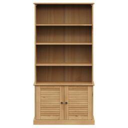 Berkfield Home Bookcase VIGO 85x35x170 cm Solid Wood Pine in Brown - Size: 85 x 35 x 170 cm - thumbnail 4