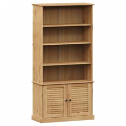 Berkfield Home Bookcase VIGO 85x35x170 cm Solid Wood Pine in Brown - Size: 85 x 35 x 170 cm - thumbnail 2