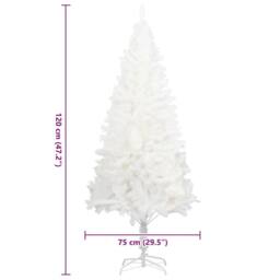 Berkfield Home Artificial Christmas Tree Lifelike Needles White 120 cm - thumbnail 6