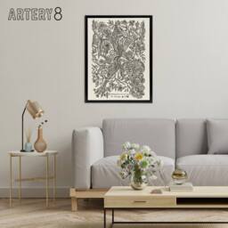 "Artery8 Alexander Senegat Design For Textiles Framed Canvas Wall Art Print in Black - Size: W12"" x H16""" - thumbnail 3