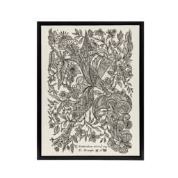 "Artery8 Alexander Senegat Design For Textiles Framed Canvas Wall Art Print in Black - Size: W12"" x H16""" - thumbnail 1