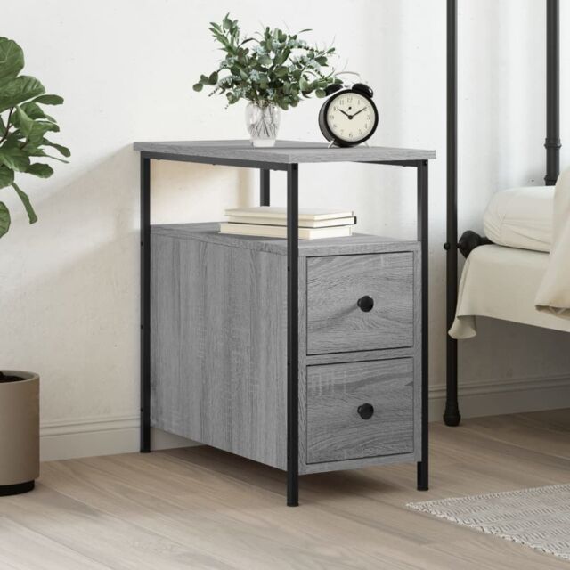 Berkfield Home Bedside Cabinet Grey Sonoma 30x60x60 cm Engineered Wood - Size: 30 x 60 x 60 cm - image 1