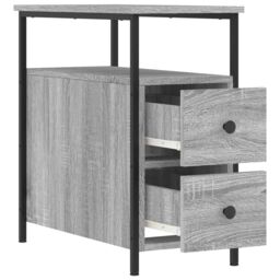 Berkfield Home Bedside Cabinet Grey Sonoma 30x60x60 cm Engineered Wood - Size: 30 x 60 x 60 cm - thumbnail 6