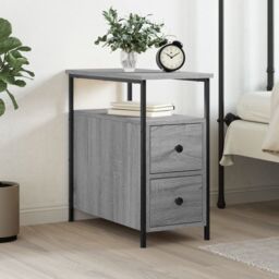 Berkfield Home Bedside Cabinet Grey Sonoma 30x60x60 cm Engineered Wood - Size: 30 x 60 x 60 cm - thumbnail 1