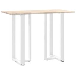 Berkfield Home Modern Bar Table Legs T-Shaped¬†2 pcs White 60x35x(110-111) cm Steel - thumbnail 8