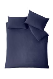 Catherine Lansfield So Soft Non Iron Duvet Cover Set in Navy - Size: Double - thumbnail 3