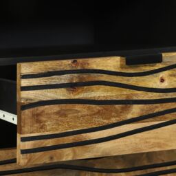 Berkfield Home Bedside Cabinet - 50x33x60 cm, Crafted from Solid Mango Wood in Brown - Size: 50 x 33 x 60 cm - thumbnail 7
