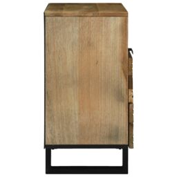 Berkfield Home Bedside Cabinet - 50x33x60 cm, Crafted from Solid Mango Wood in Brown - Size: 50 x 33 x 60 cm - thumbnail 4
