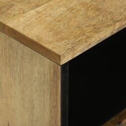 Berkfield Home Bedside Cabinet - 50x33x60 cm, Crafted from Solid Mango Wood in Brown - Size: 50 x 33 x 60 cm - thumbnail 6