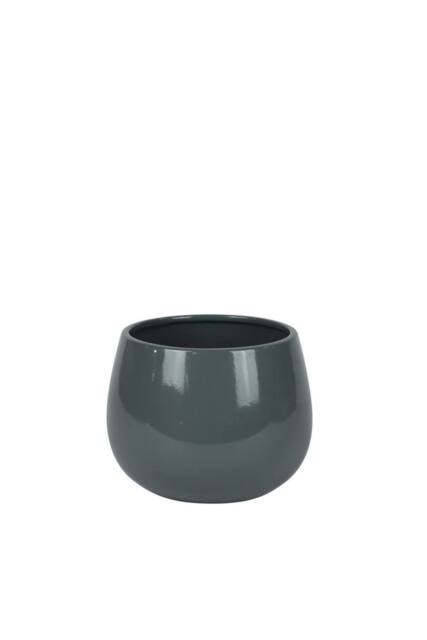 KDMD Glossy Grey Hortus London Pot 14.5x14cm 2 Pack - Size: 14.5x14 cm - image 1