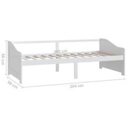 Berkfield Home 3-Seater Day Bed White Solid Pinewood 90x200 cm - thumbnail 8