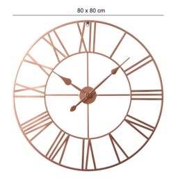 Home Garden Direct EOS - Skeleton Wall Clock with Roman Numerals - 80x80cm in Copper - Size: 80x80 cm - thumbnail 4