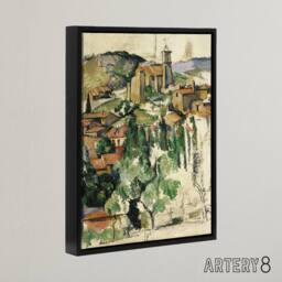 "Artery8 Paul Cezanne The Village Of Gardanne Framed Canvas Wall Art Print - Size: W18"" x H24""" - thumbnail 2