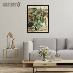 "Artery8 Paul Cezanne The Village Of Gardanne Framed Canvas Wall Art Print - Size: W18"" x H24""" - thumbnail 3