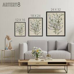 "Artery8 New Zealand Manuka Flowering Plant Featon Framed Canvas Wall Art Print in Beige - Size: W12"" x H16""" - thumbnail 4