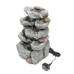 Kelvenix Water Feature for garden Cascading Rock Fountain in Grey - Size: 0.6m2 - thumbnail 1