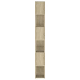 Berkfield Home Book Cabinet Room Divider Sonoma Oak 100x24x188 cm in Brown - Size: 100 x 24 x 188 cm - thumbnail 6
