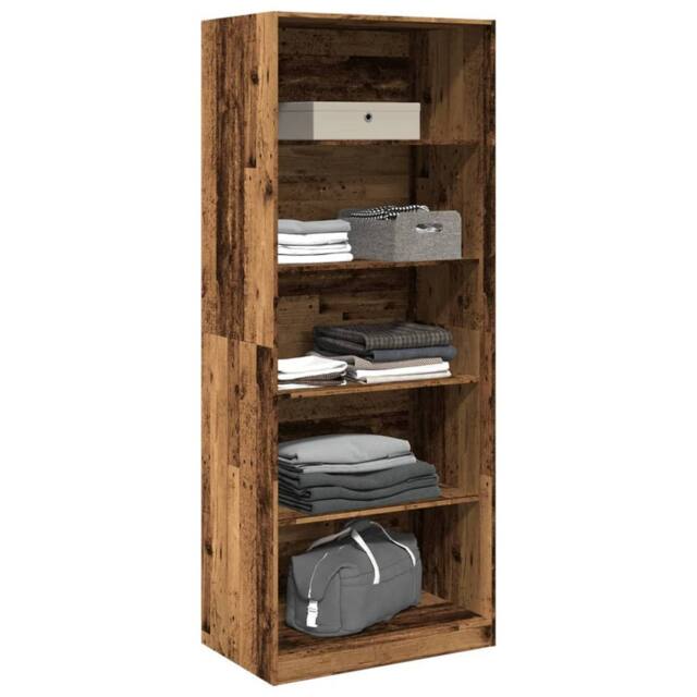 Berkfield Home Wardrobe Old Wood 80x50x200 cm Engineered Wood in Brown - Size: 80 x 50 x 200 cm - image 1