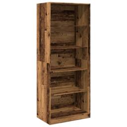 Berkfield Home Wardrobe Old Wood 80x50x200 cm Engineered Wood in Brown - Size: 80 x 50 x 200 cm - thumbnail 3