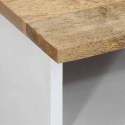 Berkfield Home Beautiful Coffee Table 80x54x40 cm Solid Wood Mango in Brown - Size: 80 x 54 x 40 cm - thumbnail 6