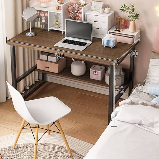 Havendro Home Office Study Desk Computer Desk Writing Desk Table in Dark Brown - image 1