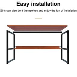 Havendro Home Office Study Desk Computer Desk Writing Desk Table in Dark Brown - thumbnail 5