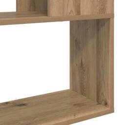 Berkfield Home Modern Bookcase Artisan oak Engineered wood 80 x 24 x 124 cm Storage in Brown - thumbnail 8