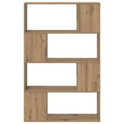 Berkfield Home Modern Bookcase Artisan oak Engineered wood 80 x 24 x 124 cm Storage in Brown - thumbnail 5