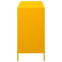 Berkfield Home Sideboard Mustard Yellow 101.5x39x73.5 cm Cold-rolled Steel - thumbnail 6